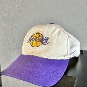 Vintage Nike Los Angeles Lakers NBA Stapback Sports‎ Hat Cap Kobe Swoosh Y2K